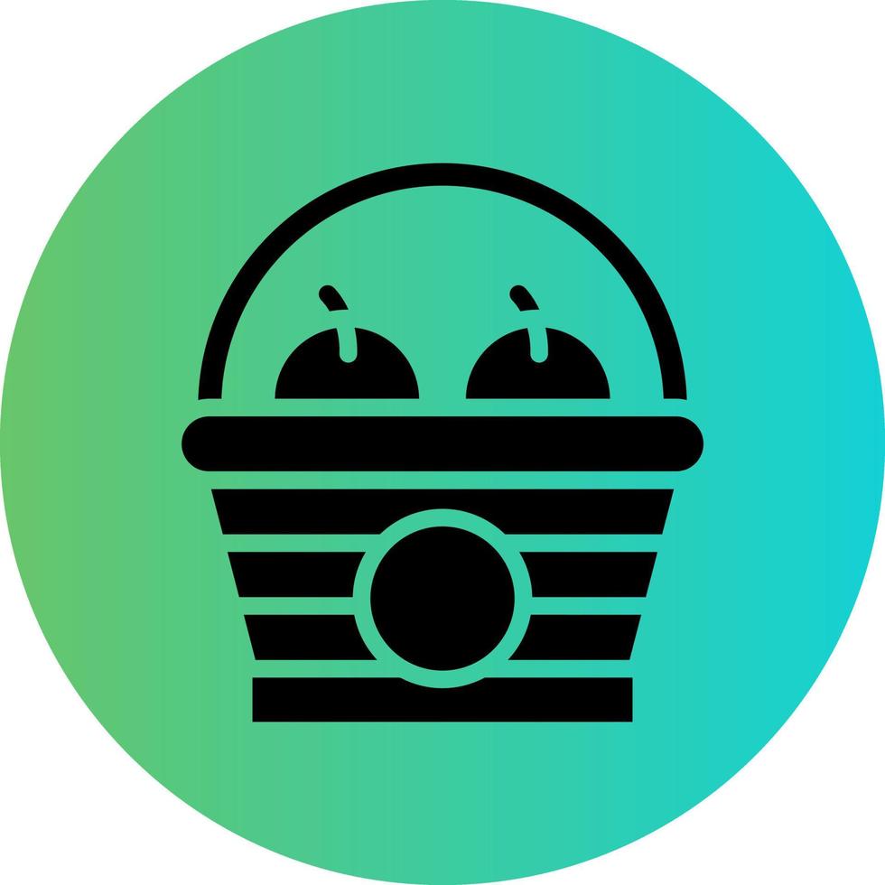 Fruits Basket Vector Icon Design