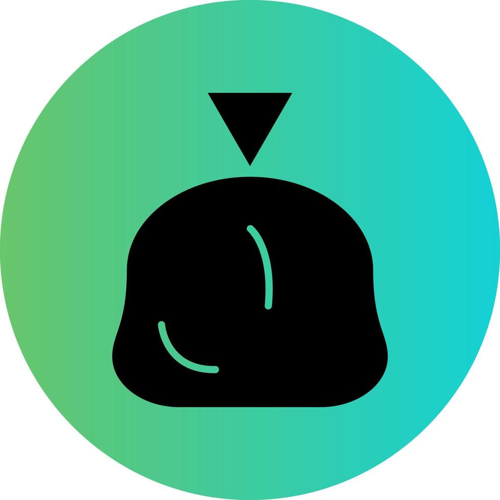 Garbage Bag Vector Icon Design