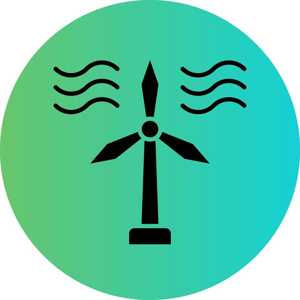 Wind Turbine Vector Icon Design