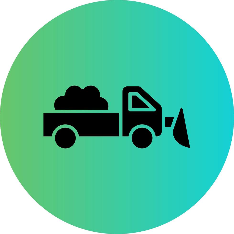 Snowplow Vector Icon Design