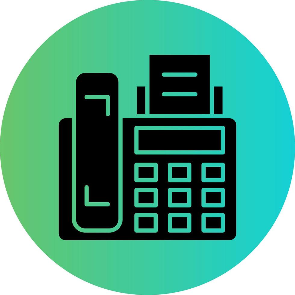 Fax Machine Vector Icon Design