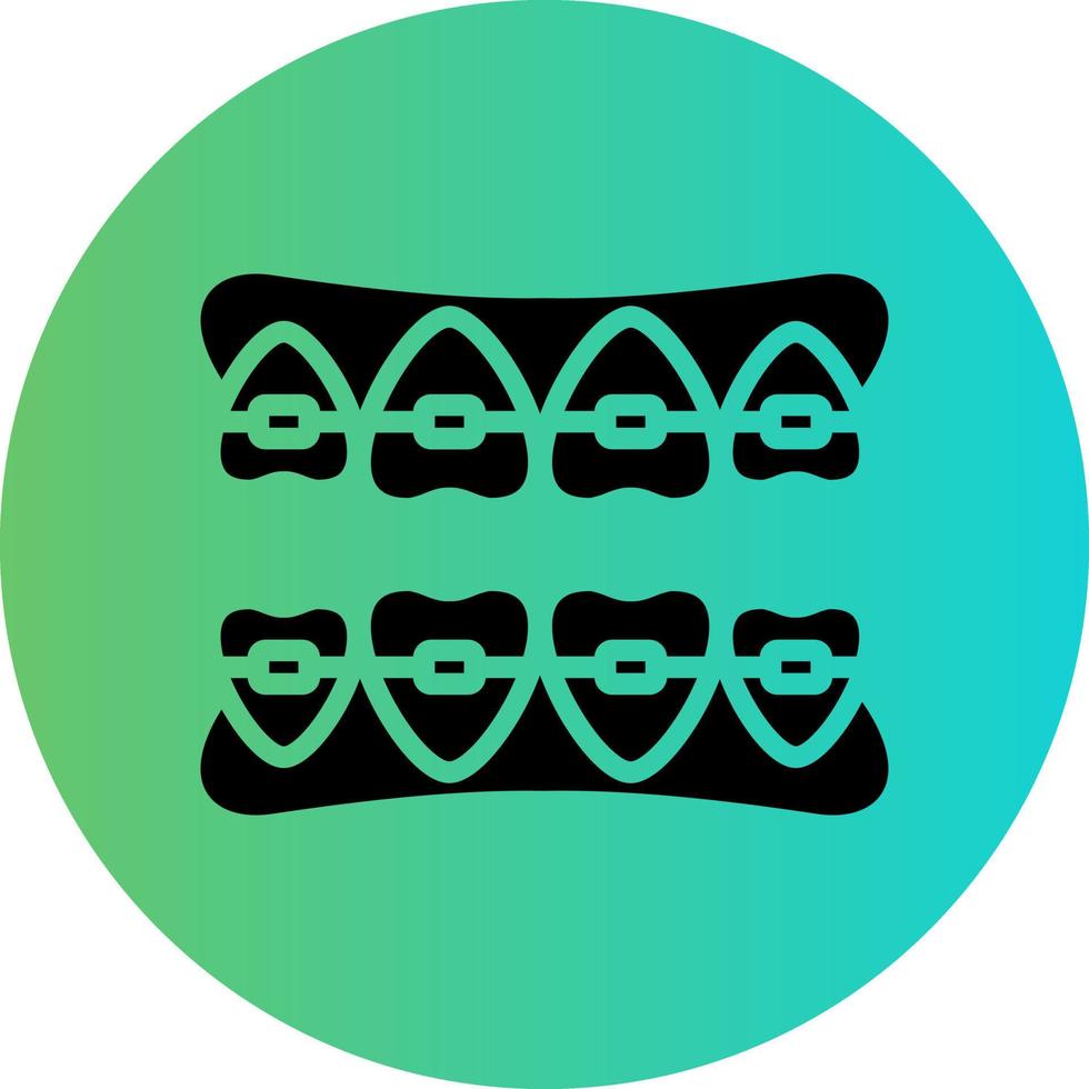 Tooth Braces Vector Icon Design
