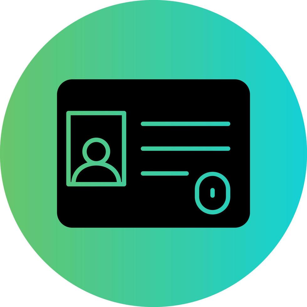 Identification Card Vector Icon Design