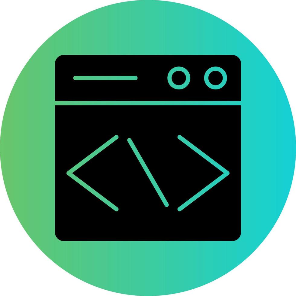 Website Coding Vector Icon Design