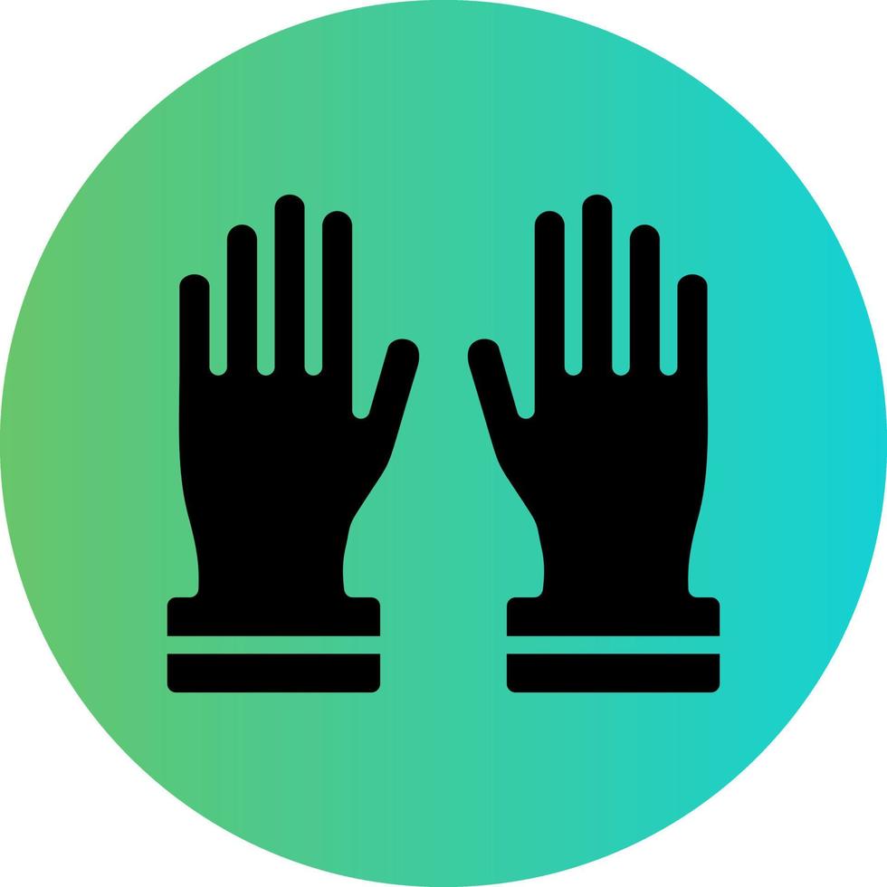 Working Gloves Vector Icon Design