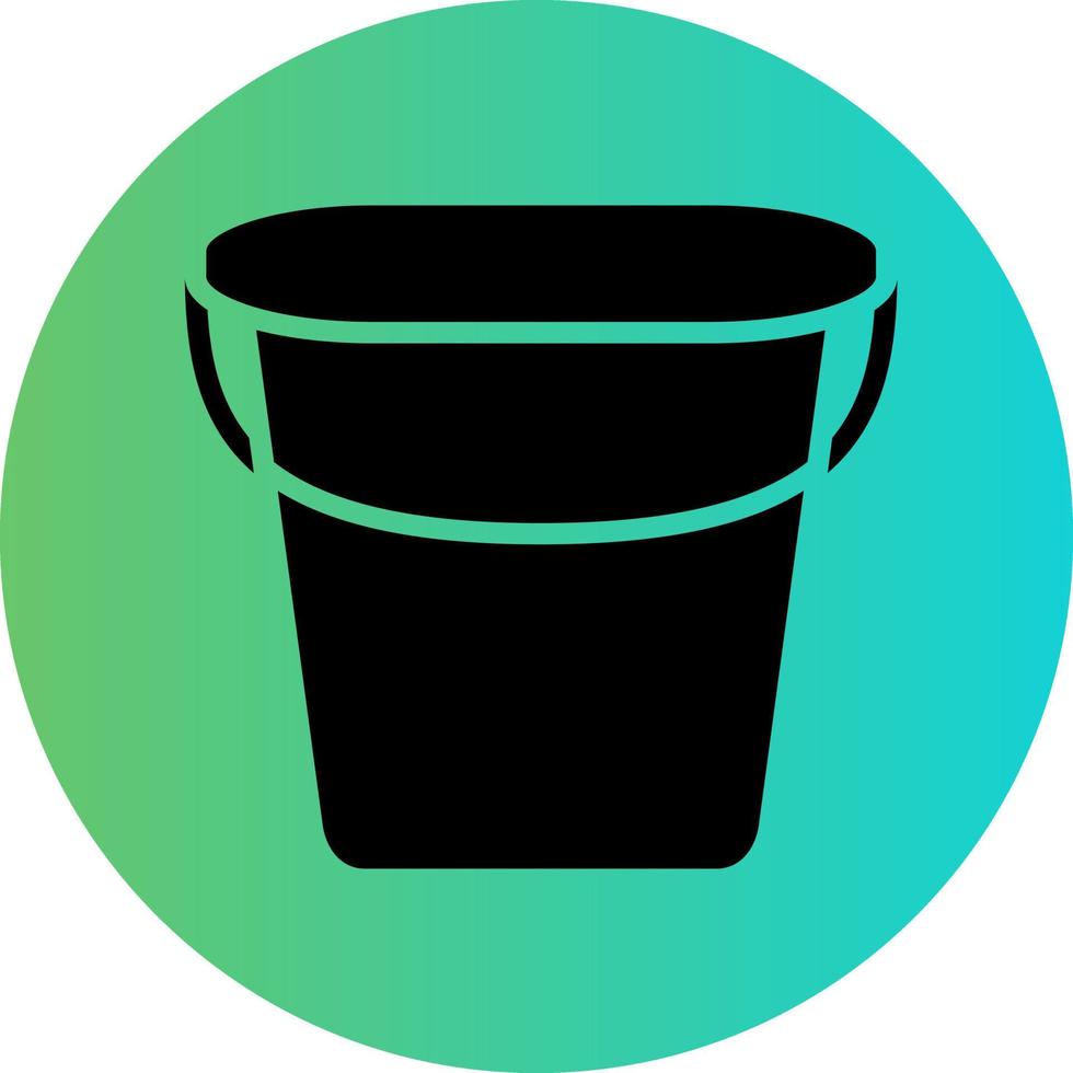 Water Bucket Vector Icon Design