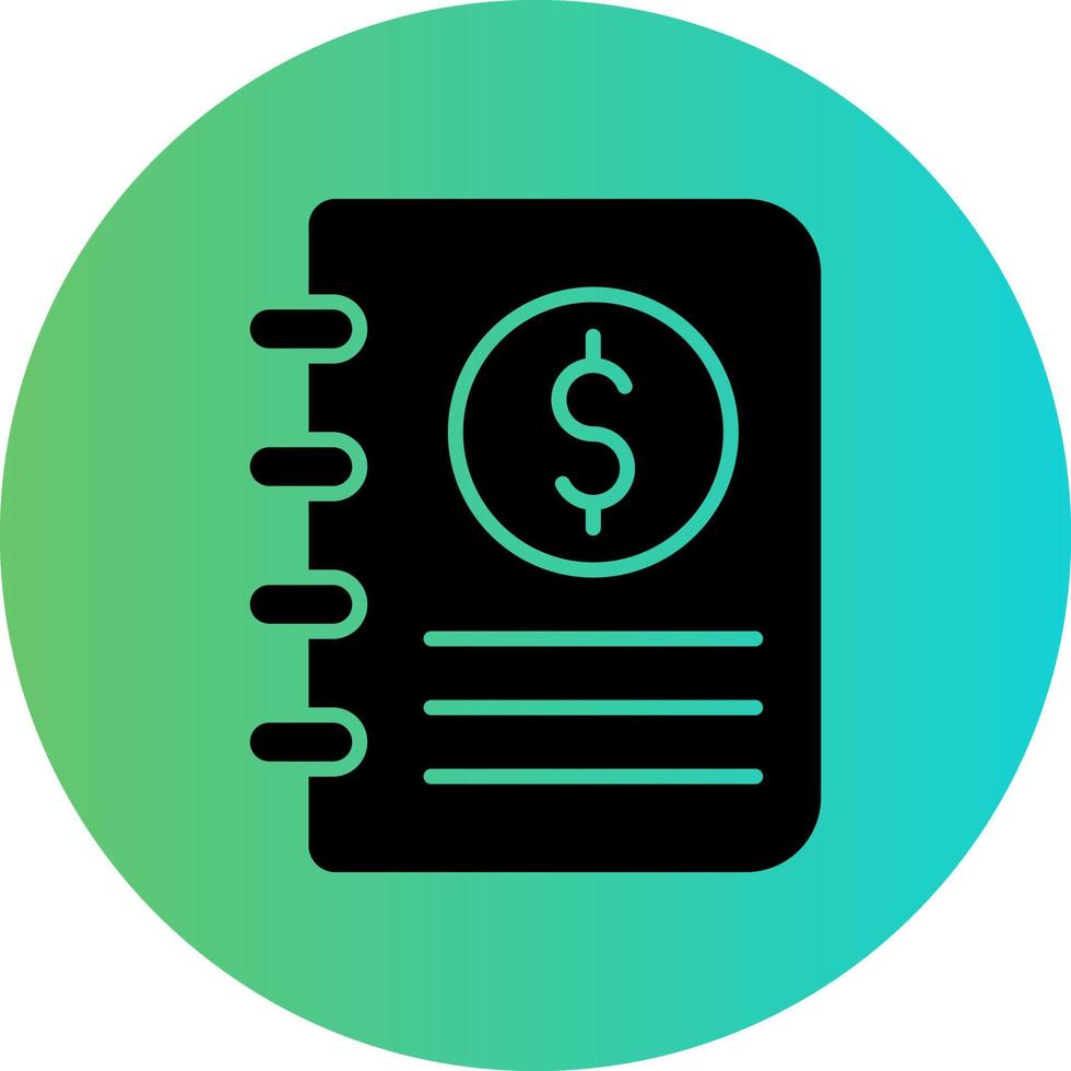 Accounting Book Vector Icon Design