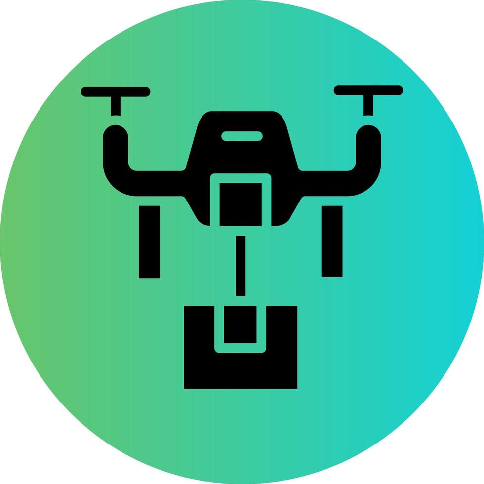 Drone Delivery Vector Icon Design