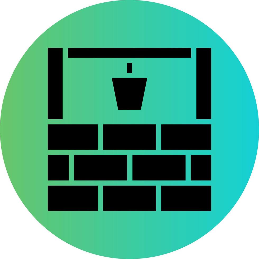 Water Well Vector Icon Design