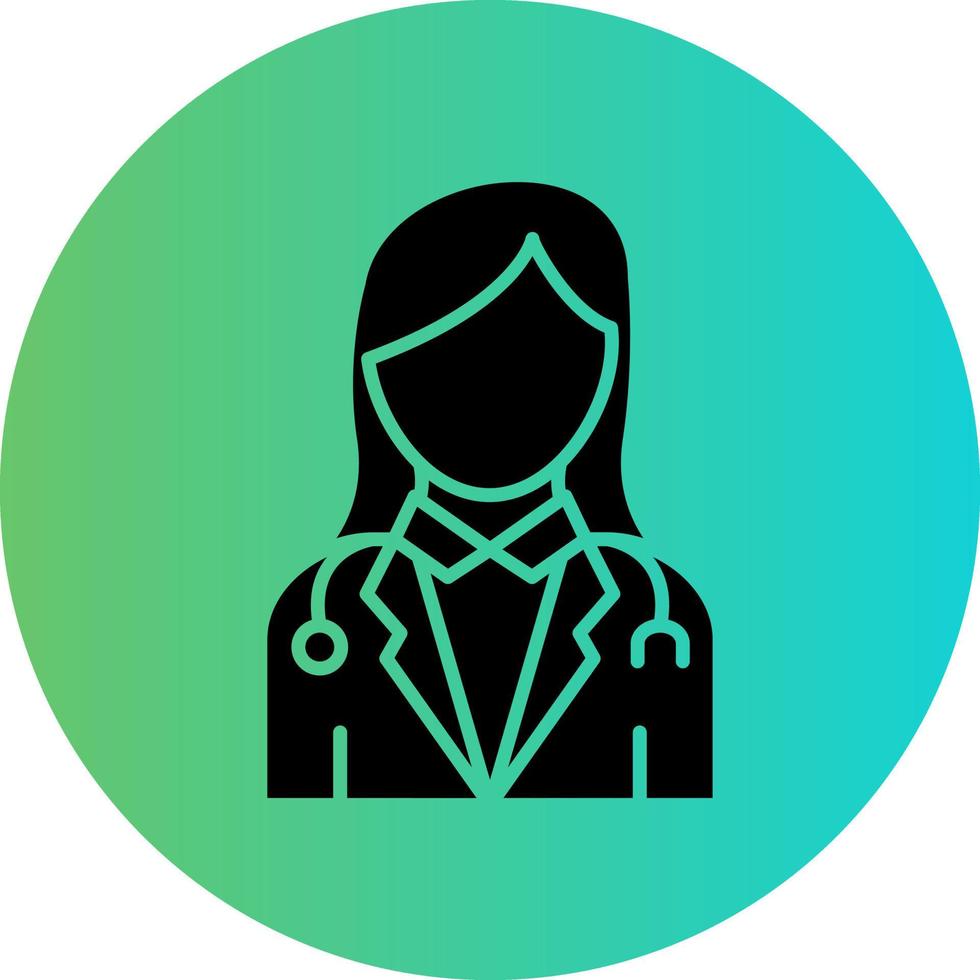 Lady Doctor Vector Icon Design
