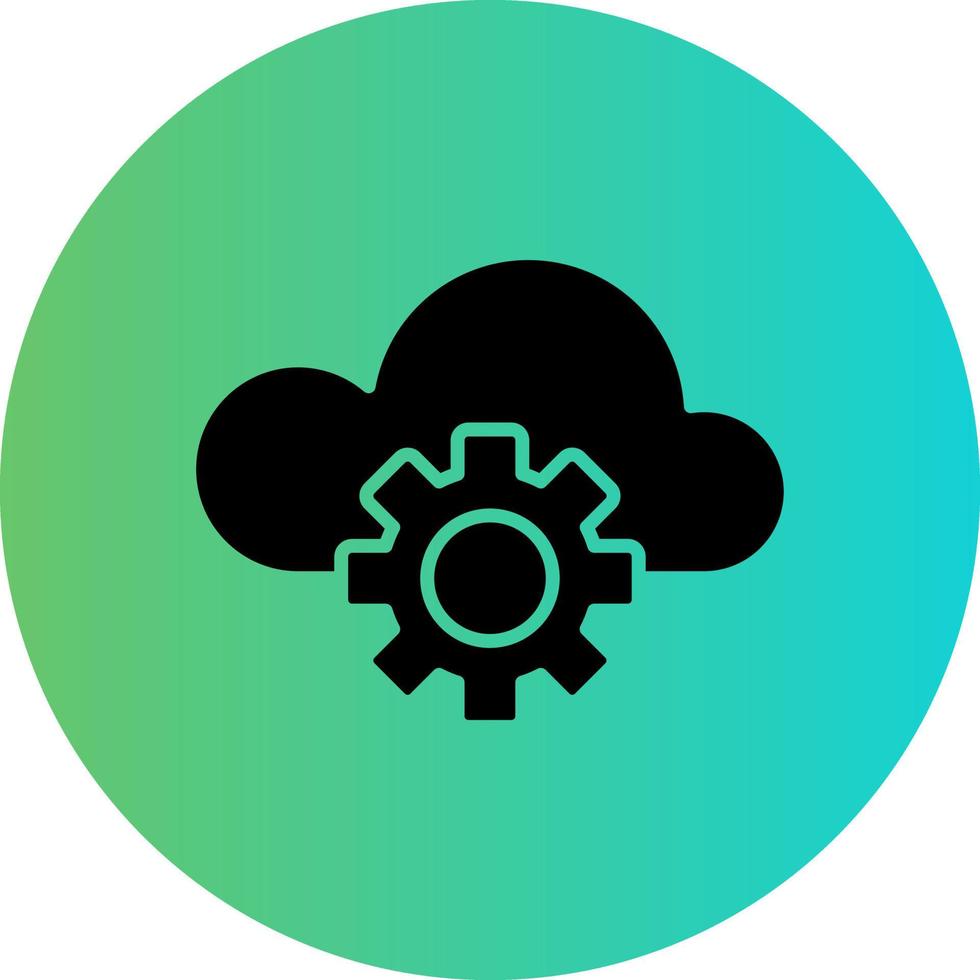 Cloud Settings Vector Icon Design