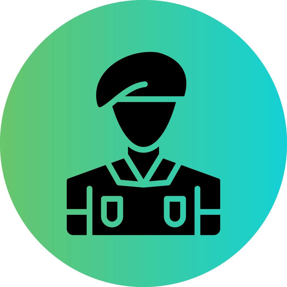 Army Soldier Vector Icon Design