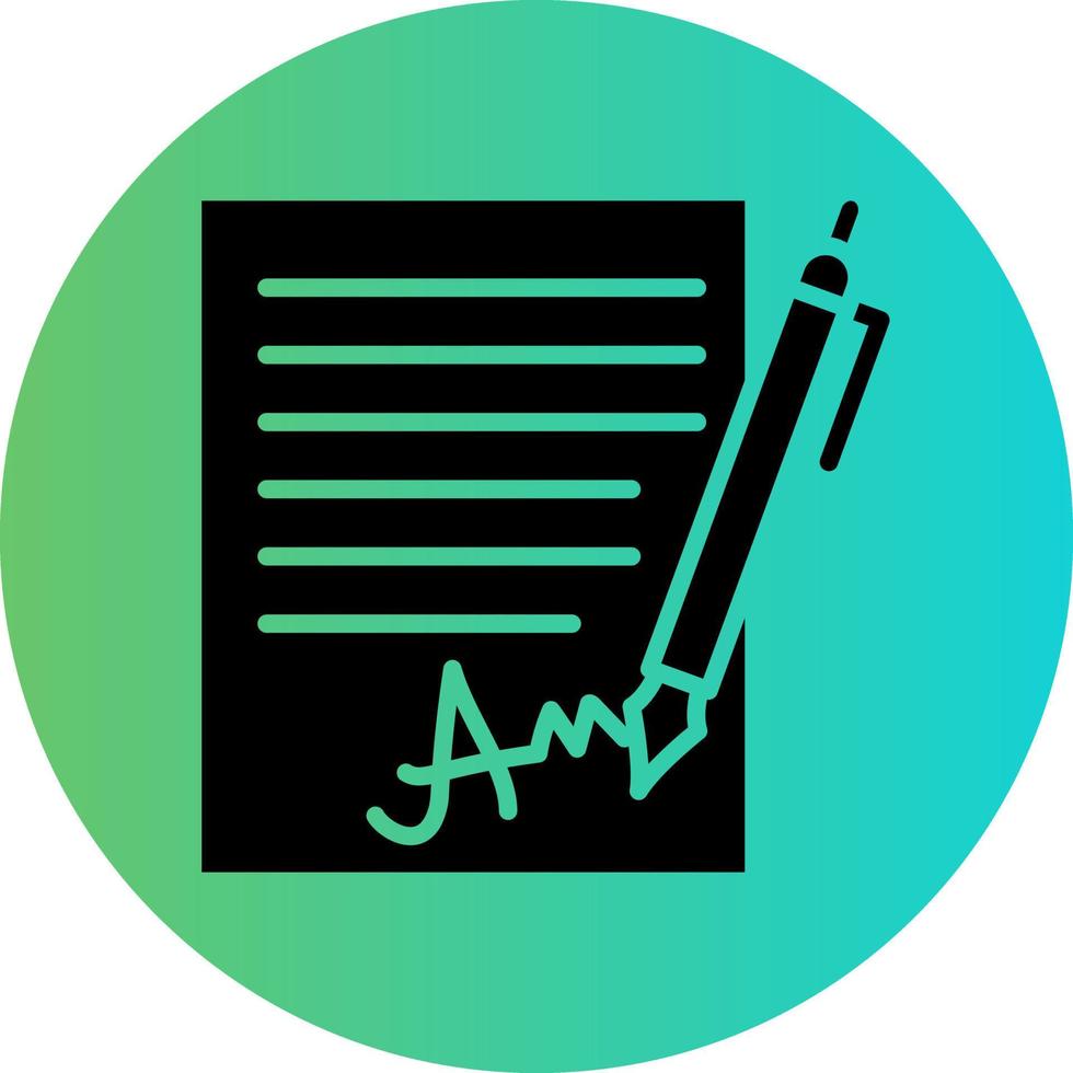 diseño de icono de vector de contrato