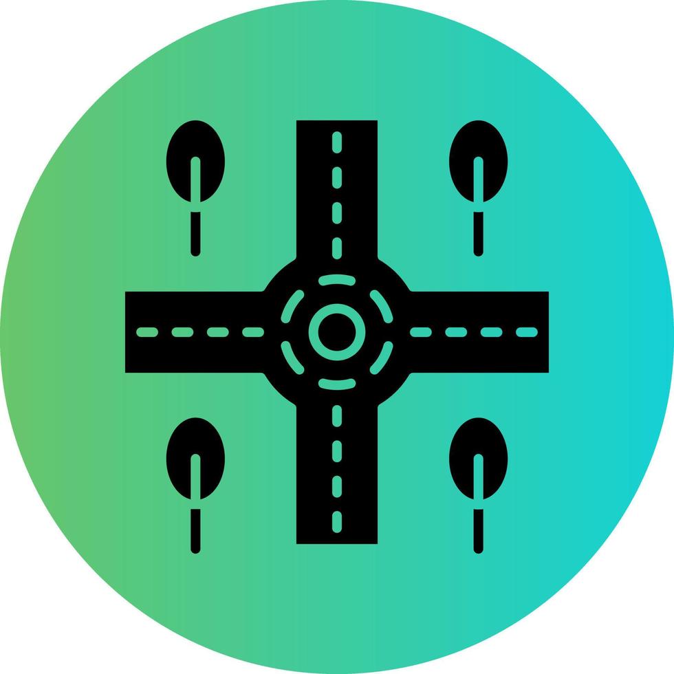 Crossroad Vector Icon Design