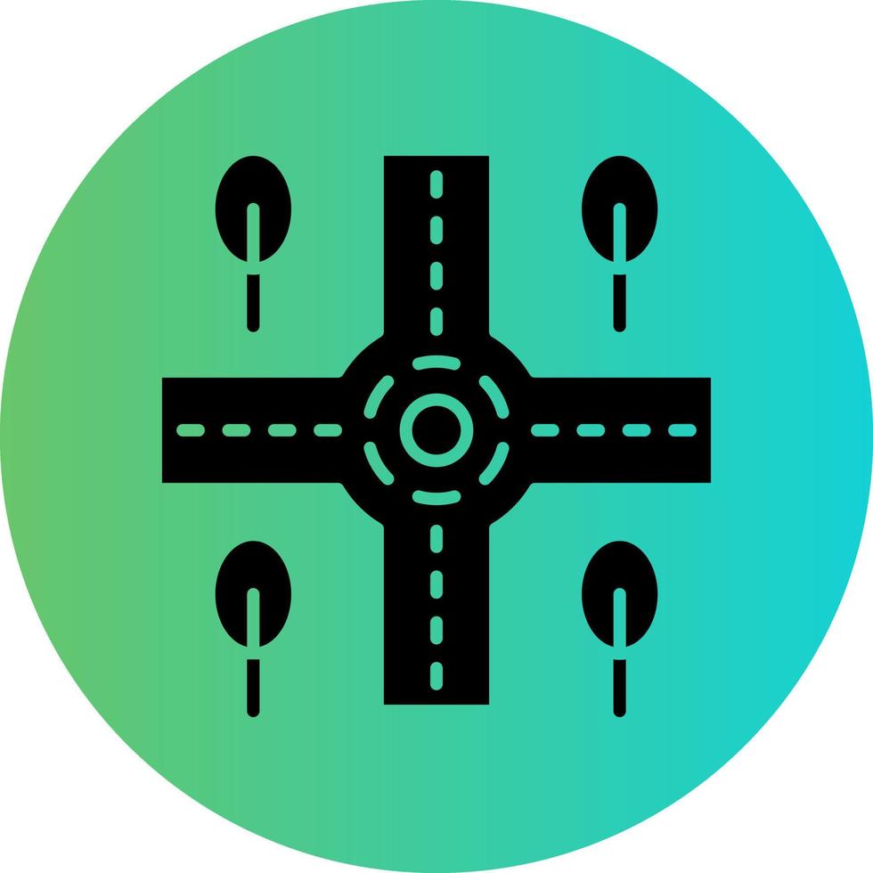 Crossroad Vector Icon Design