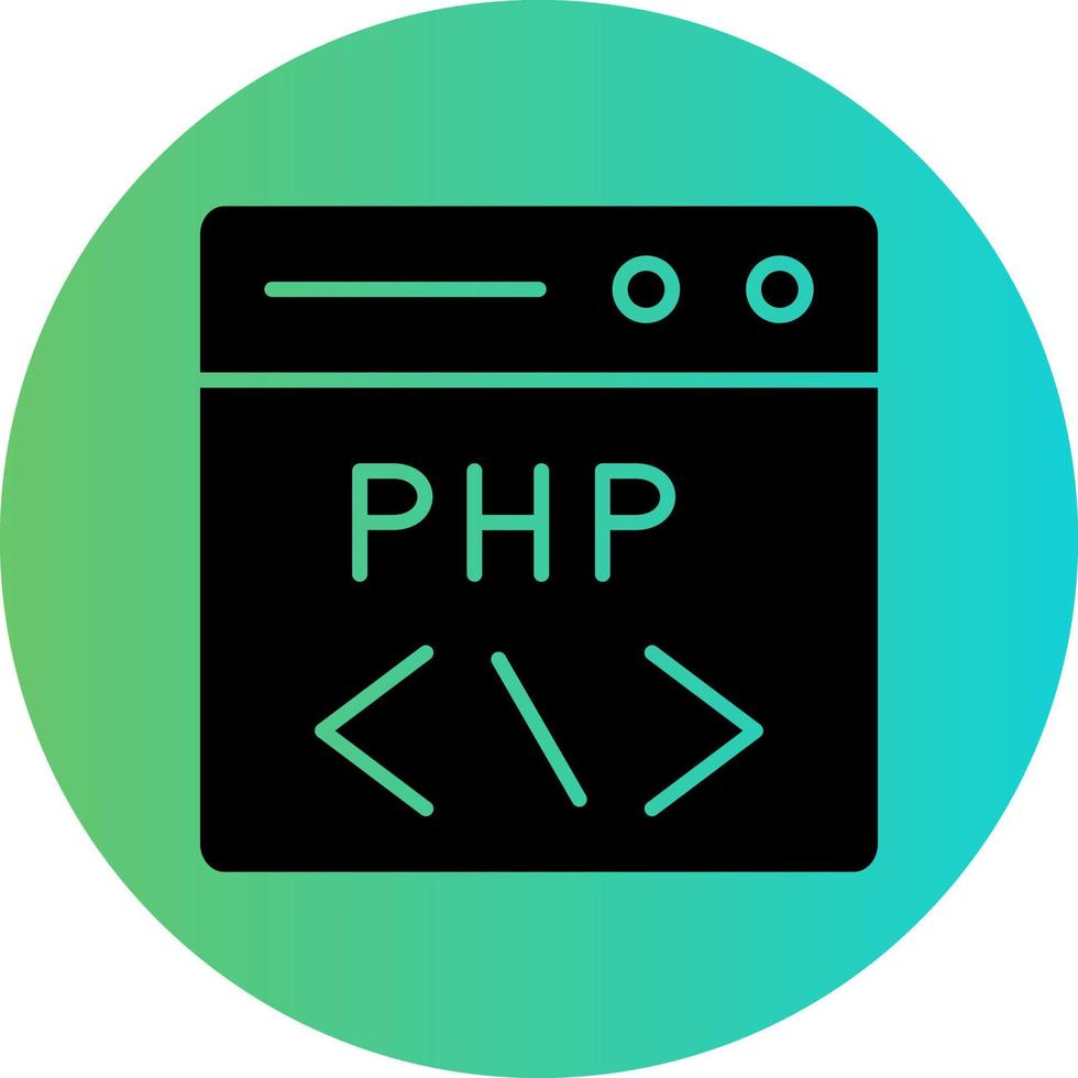 PHP Coding Vector Icon Design