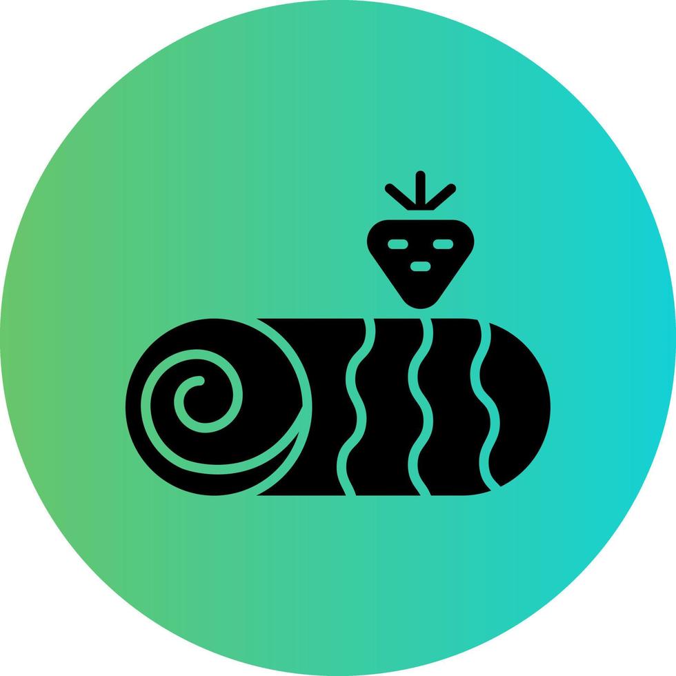 Roll Cake Vector Icon Design