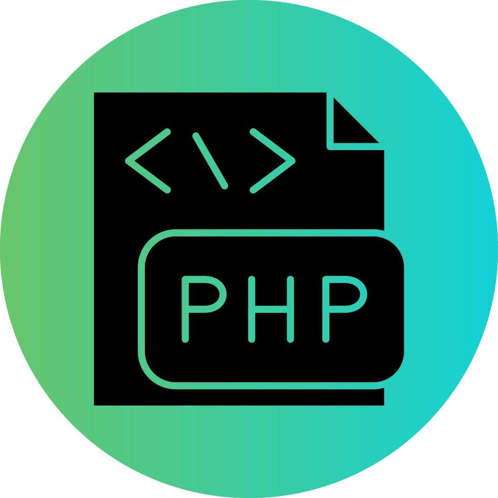 PHP File Vector Icon Design