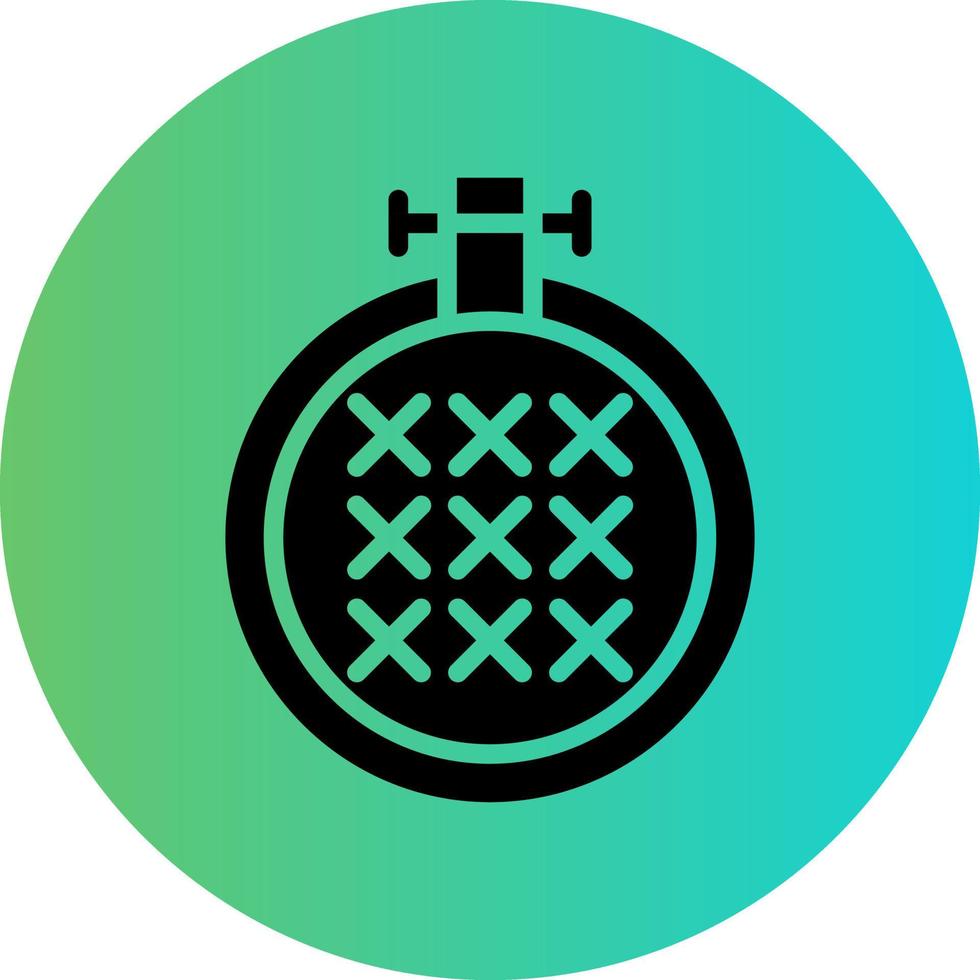 Cross Stitch Vector Icon Design