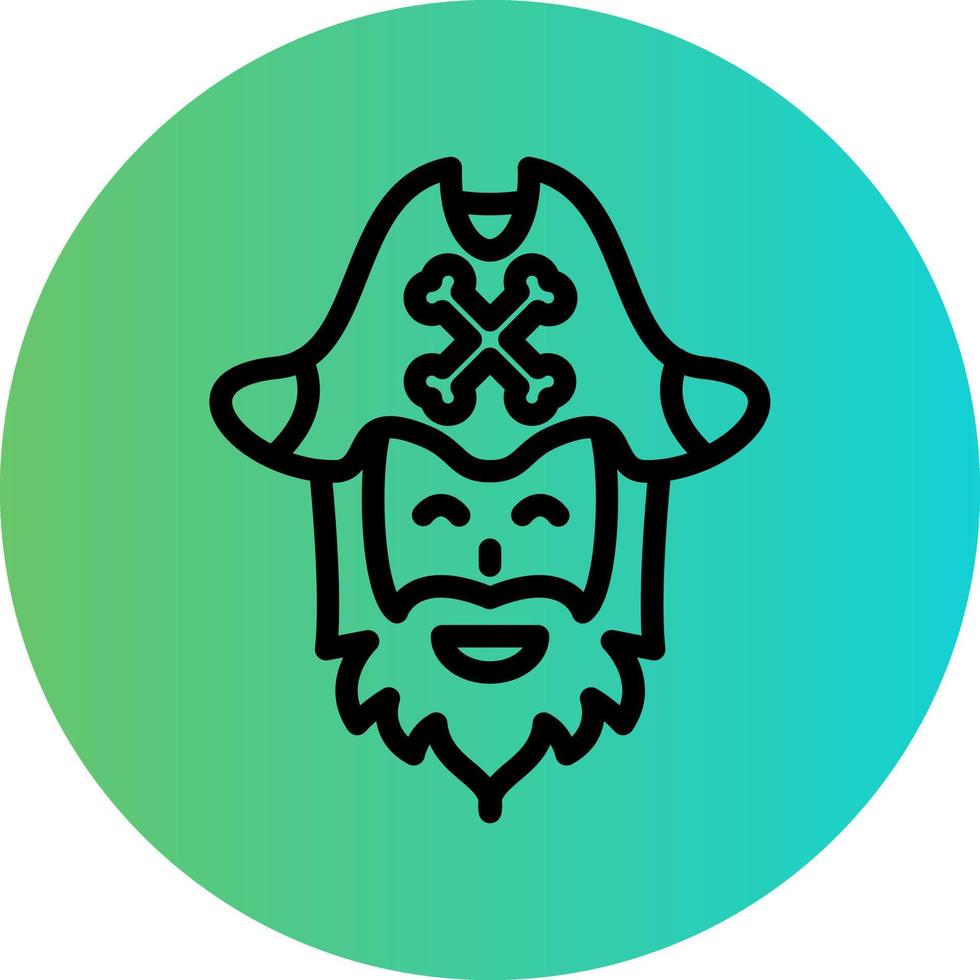 Pirate Beard Vector Icon Design