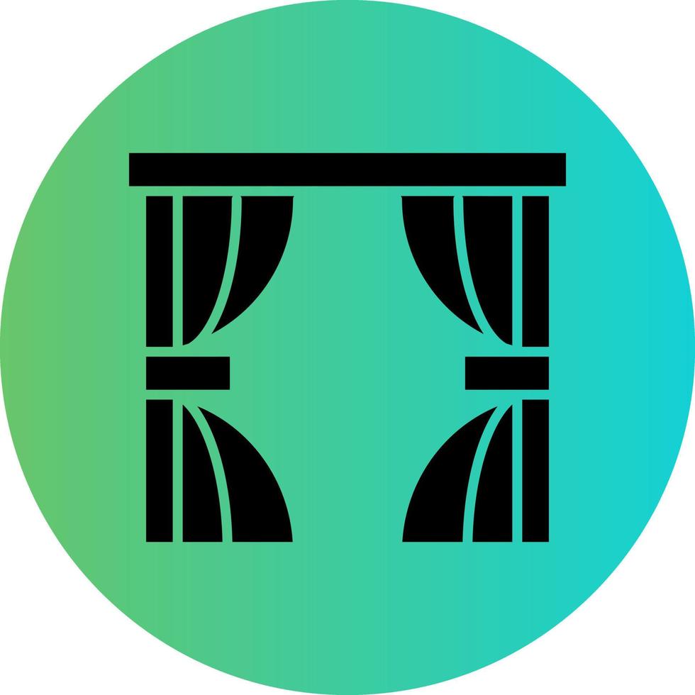 Curtains Vector Icon Design