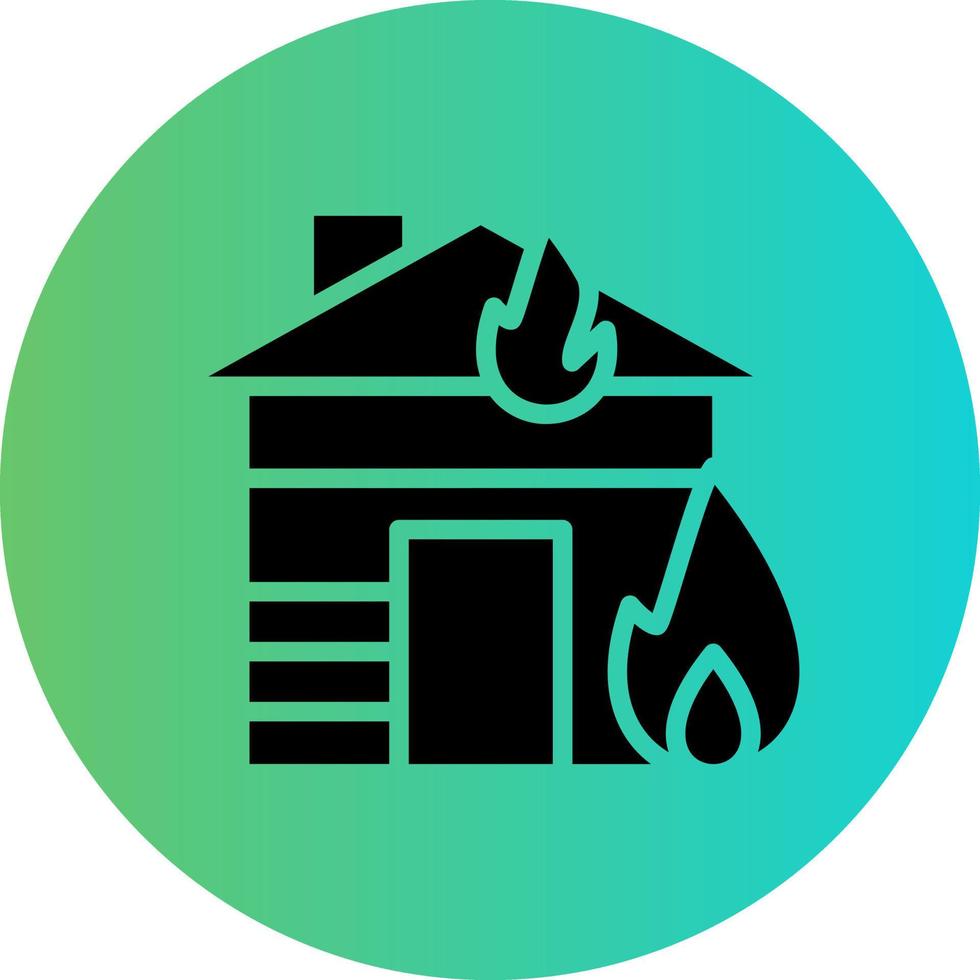 House Fire Vector Icon Design