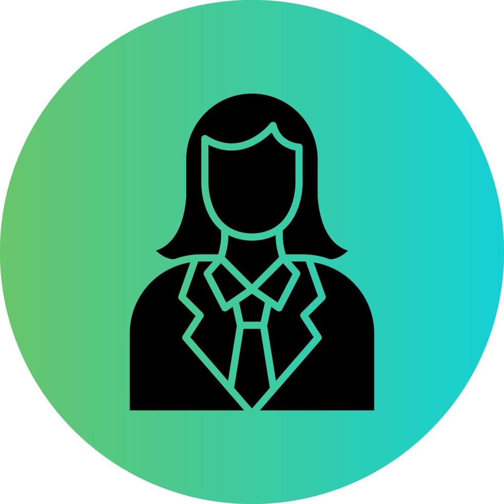 Lady Lawyer Vector Icon Design