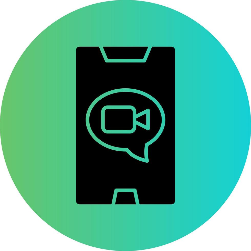 Video Call Vector Icon Design