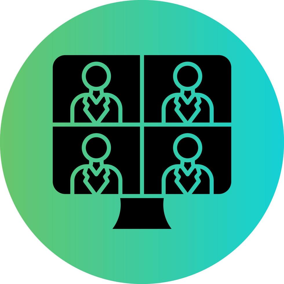 Online Meeting Vector Icon Design