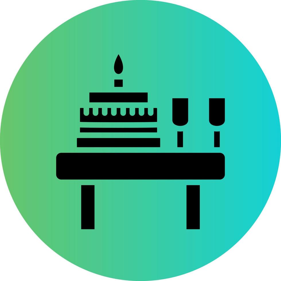 Birthday Table Vector Icon Design