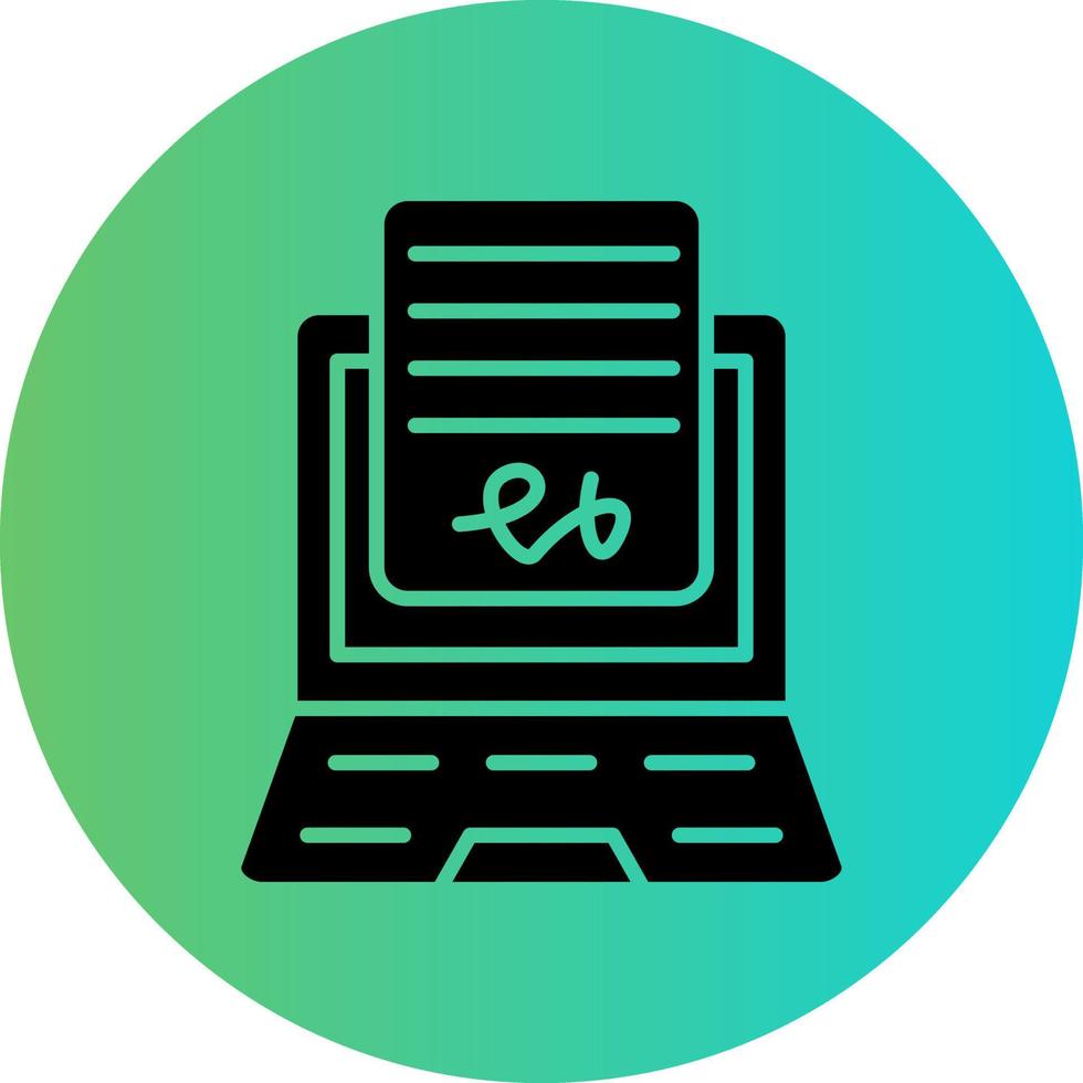 Online Agreement Vector Icon Design