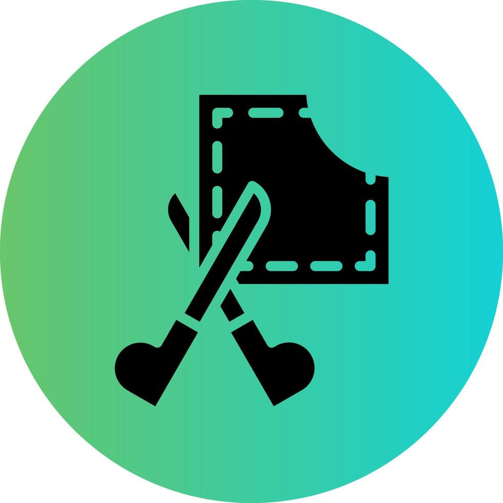 Cutting Clothes Vector Icon Design