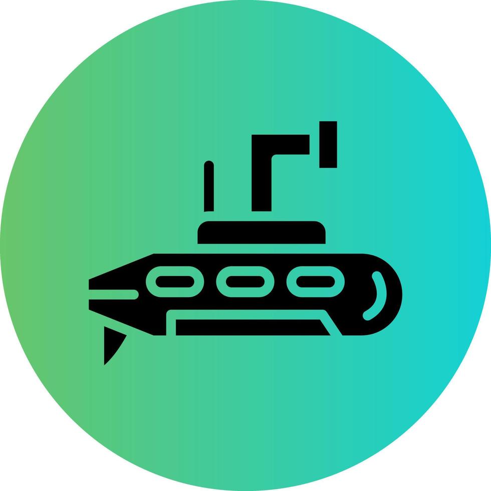 Army Submarine Vector Icon Design