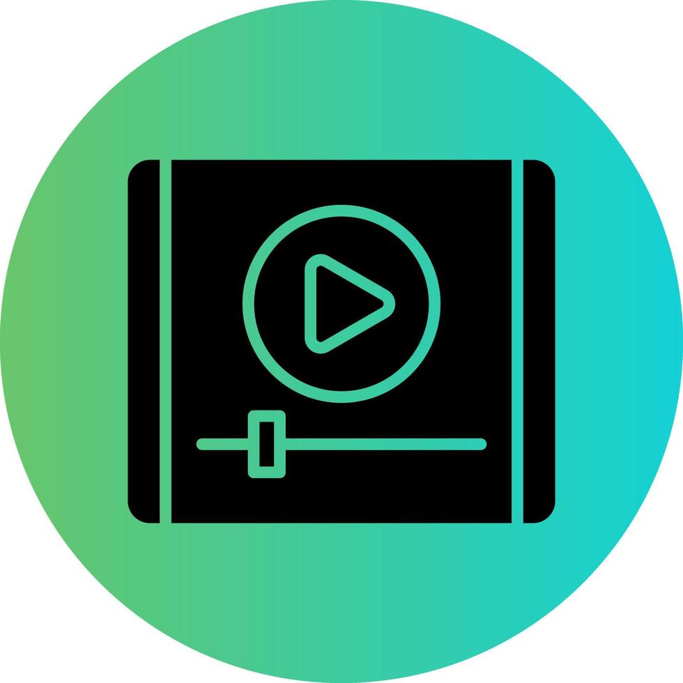 Video Player Vector Icon Design