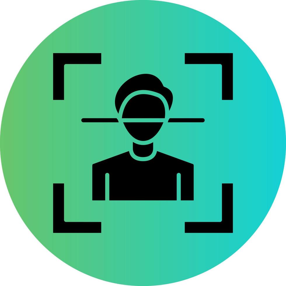 Facial Recognition Vector Icon Design