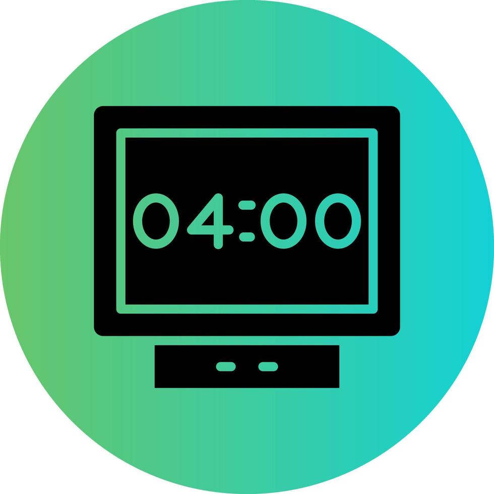 Digital Clock Vector Icon Design