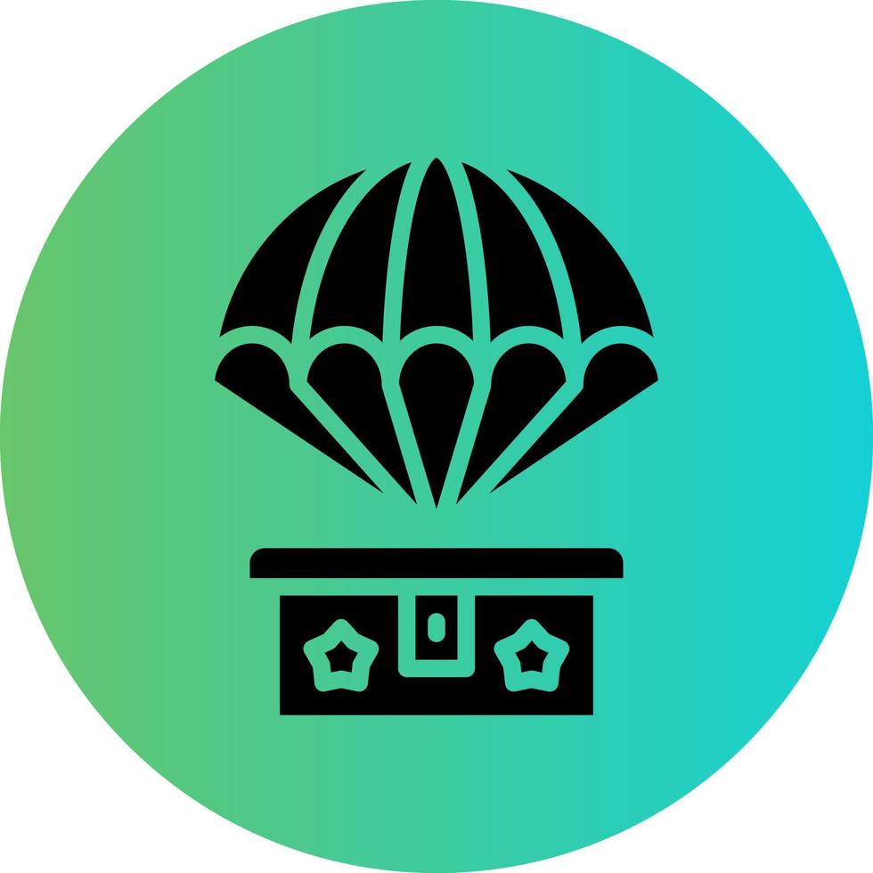 Army Parachute Vector Icon Design