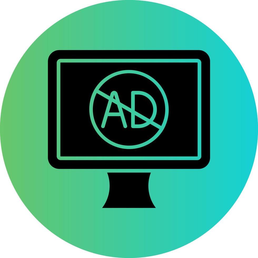 Ad Blocker Vector Icon Design