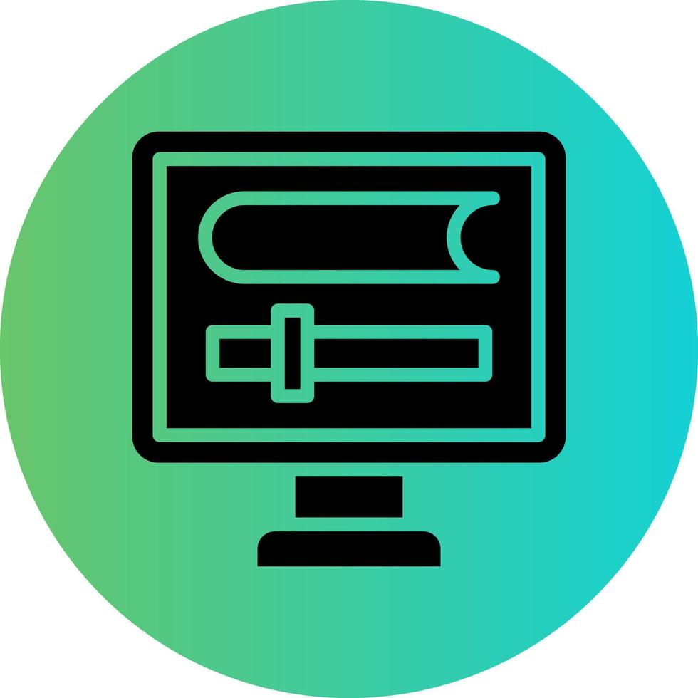Online Lecture Vector Icon Design