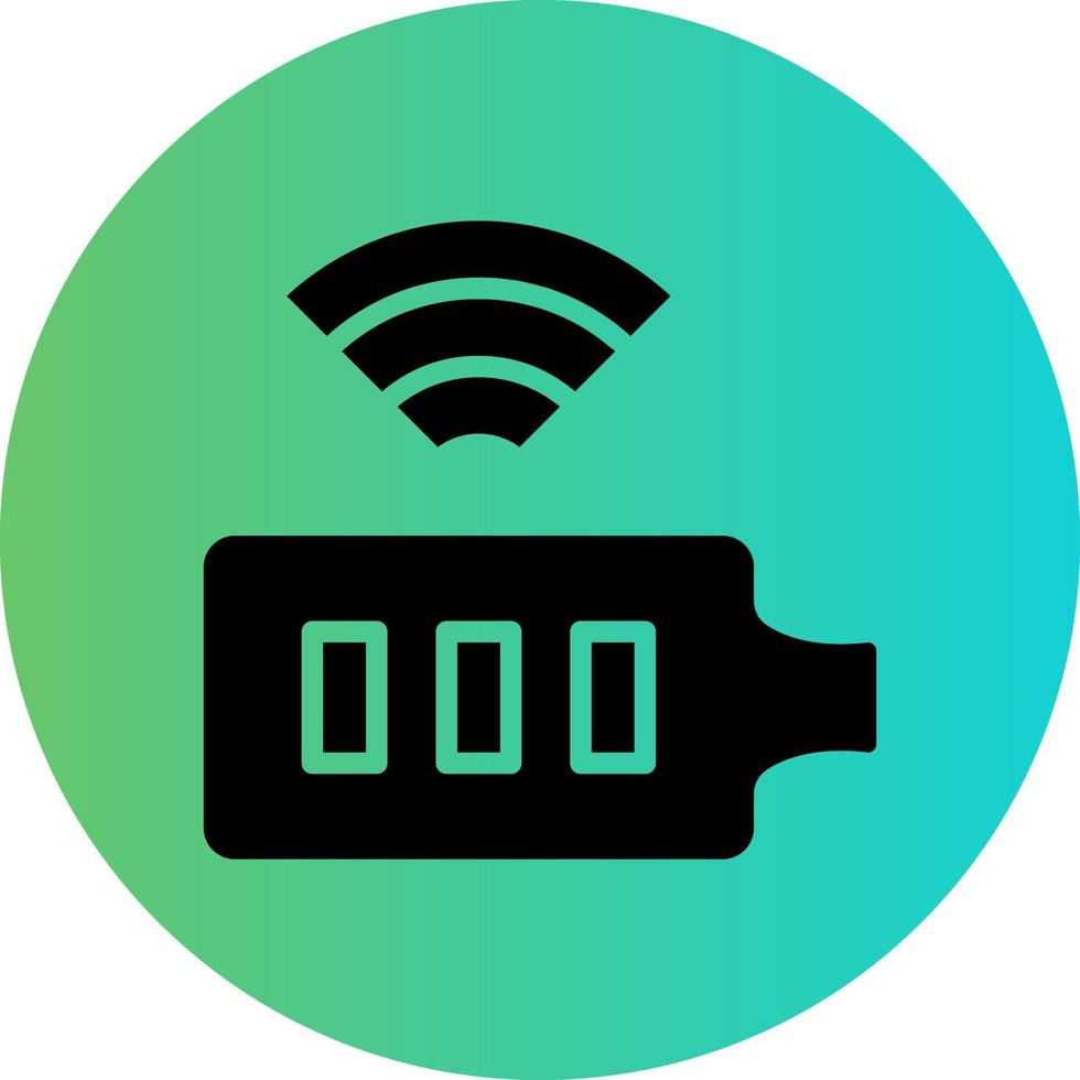 Wireles Battery Vector Icon Design