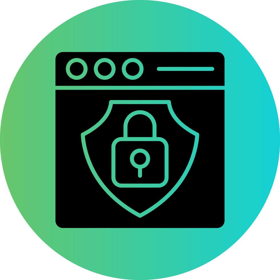 Web Protection Vector Icon Design