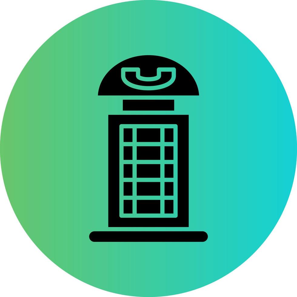 Phone Booth Vector Icon Design