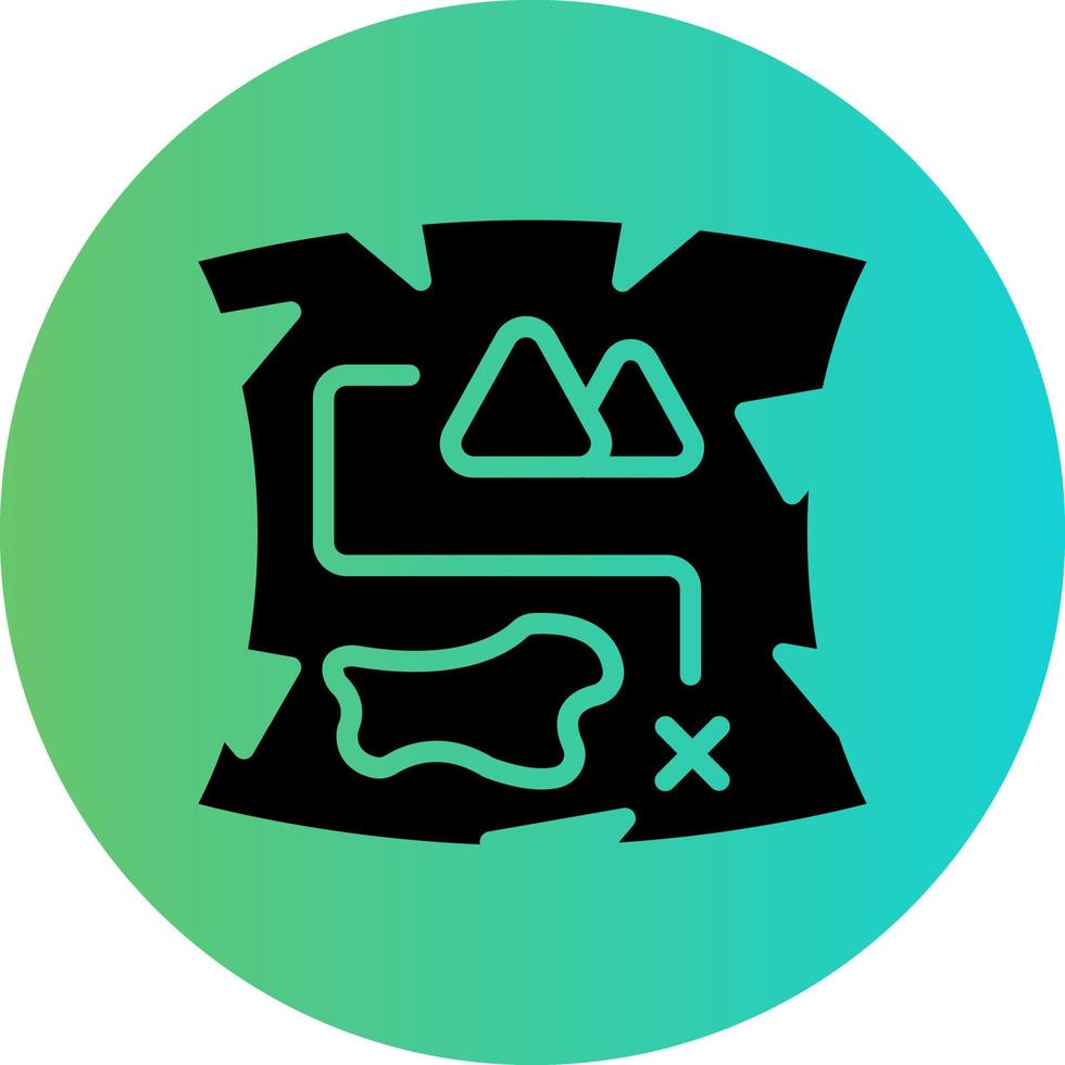 Pirate Map Vector Icon Design