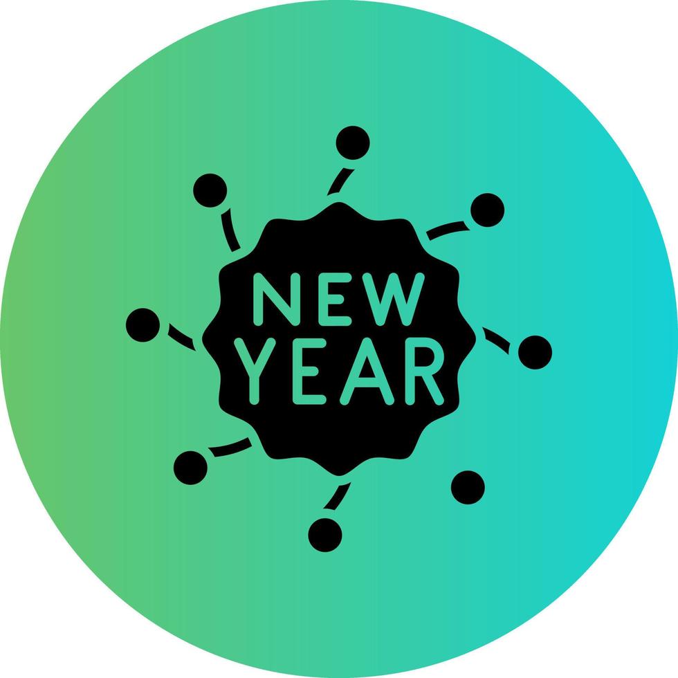 Happy New Year Vector Icon Design