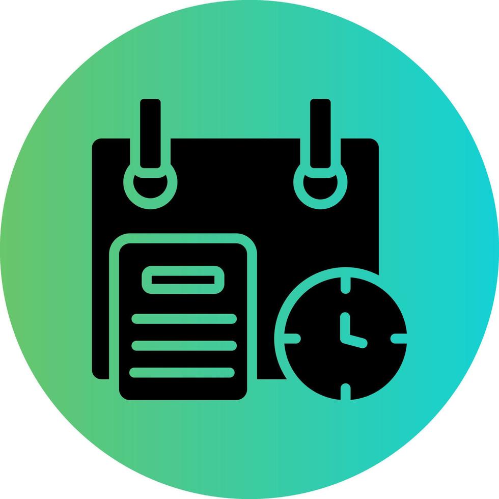 Time Plan Vector Icon Design