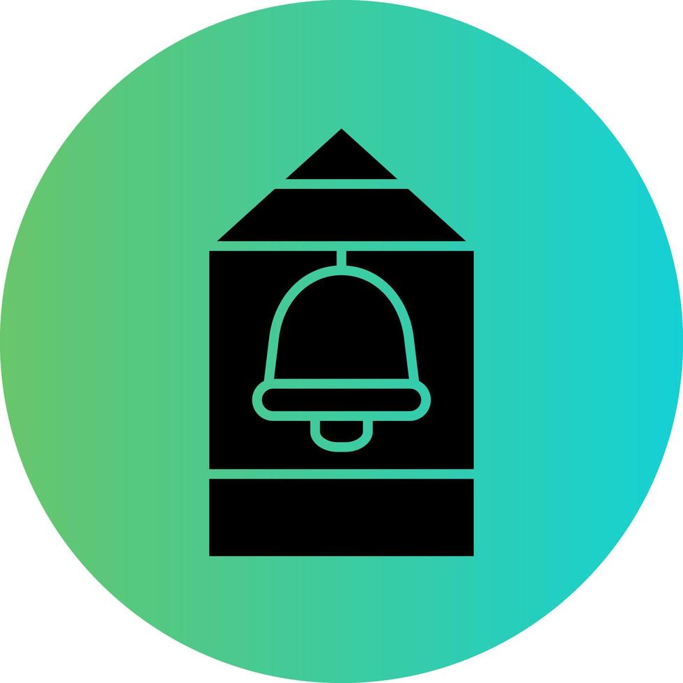 Bell Tower Vector Icon Design