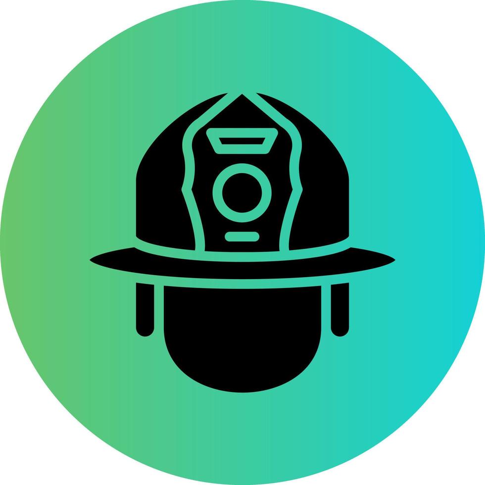 Firefighter Helmet Vector Icon Design