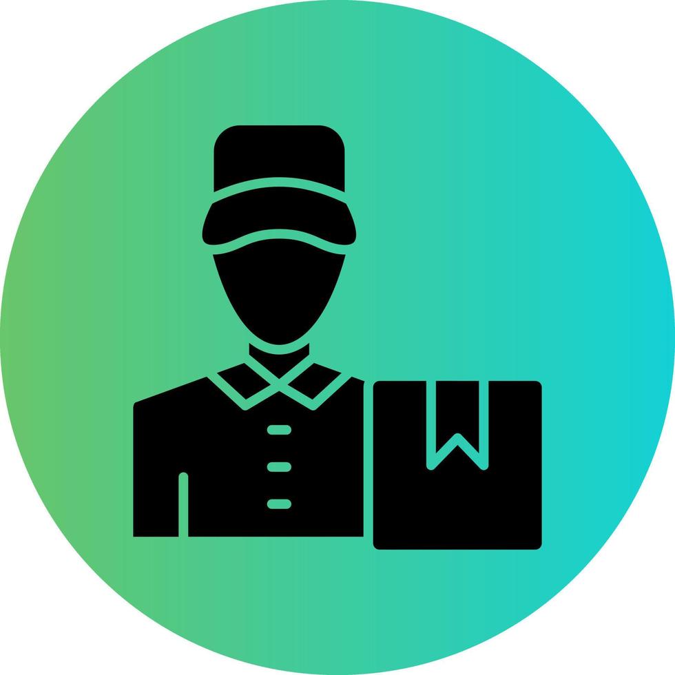 Delivery Man Vector Icon Design