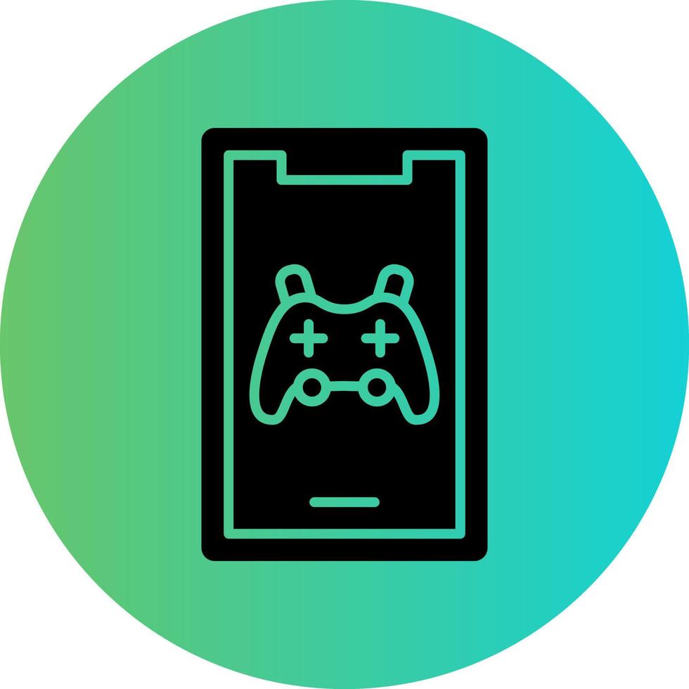 Mobile Gaming Vector Icon Design