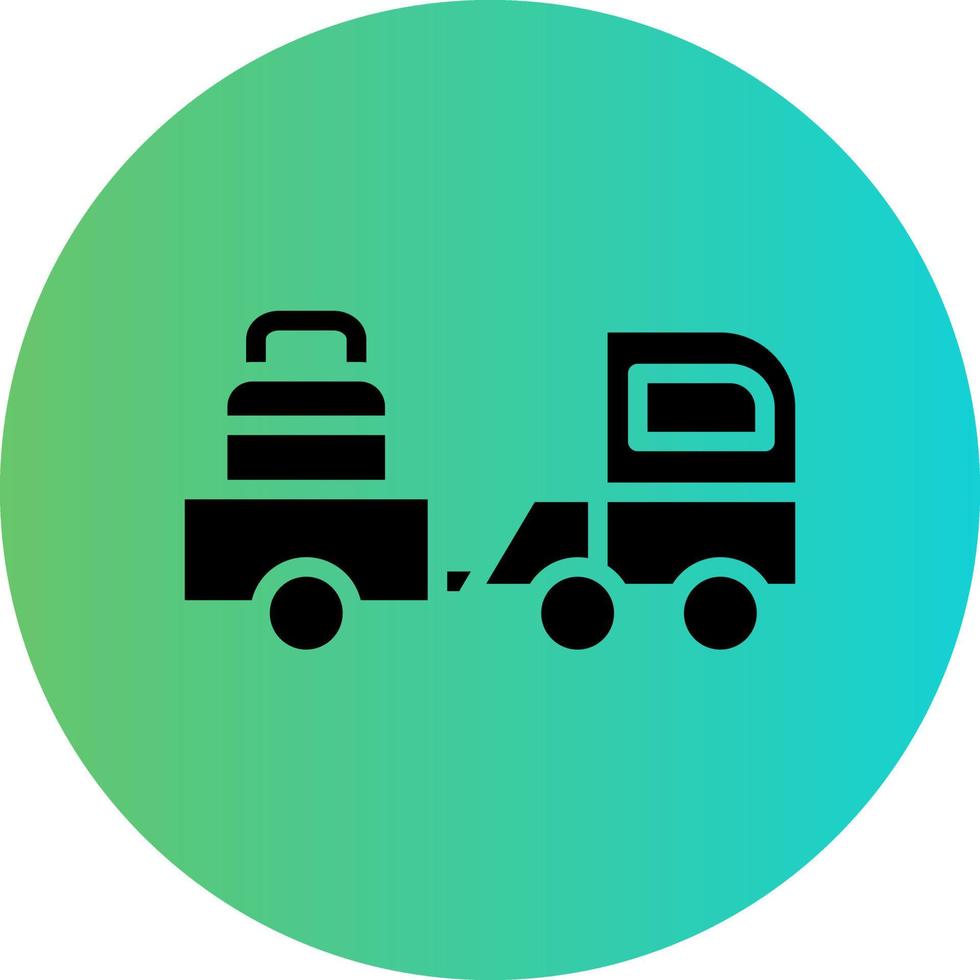 Baggage Truck Vector Icon Design
